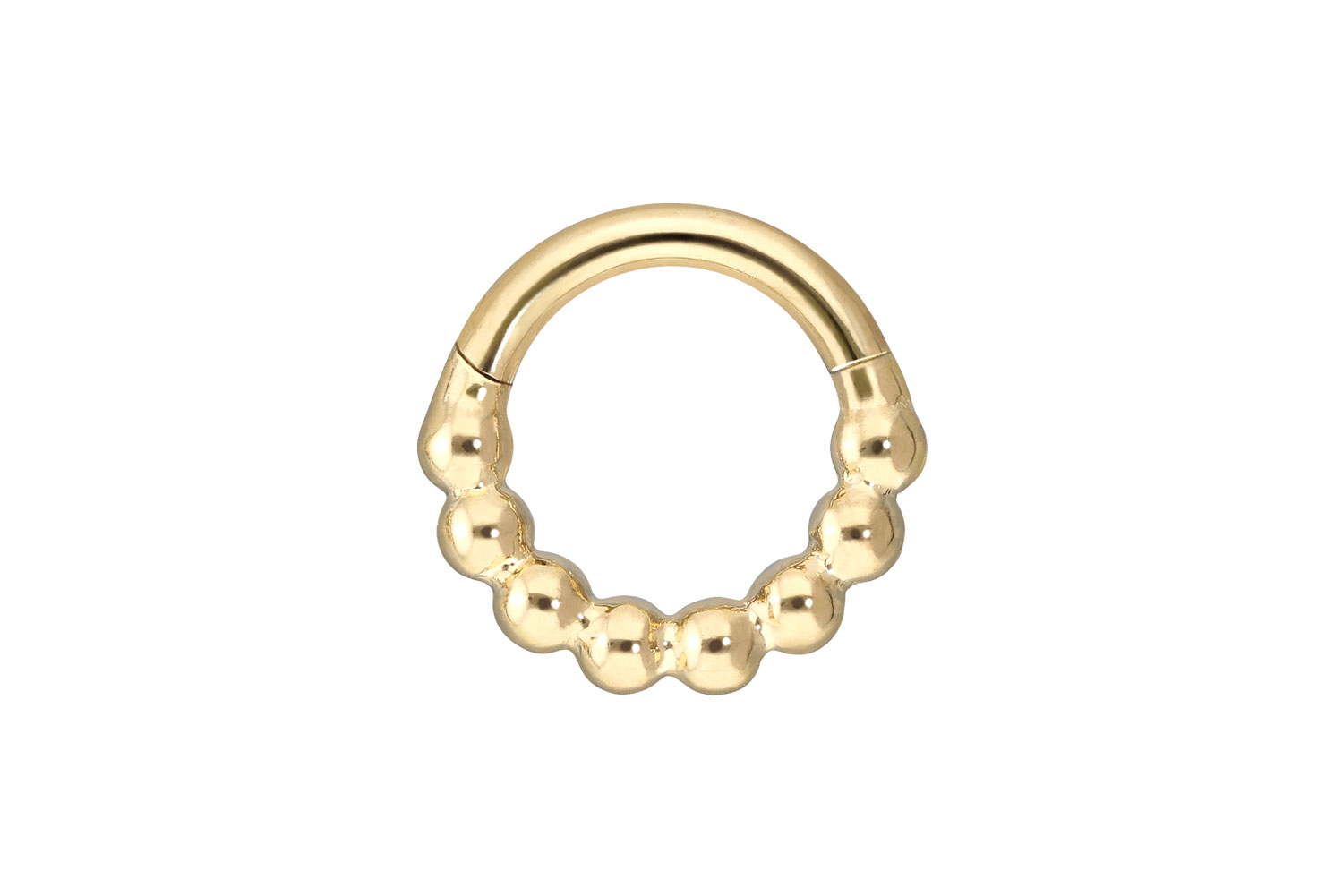 18 Karat Gold Segmentring Clicker Piercing KUGELN